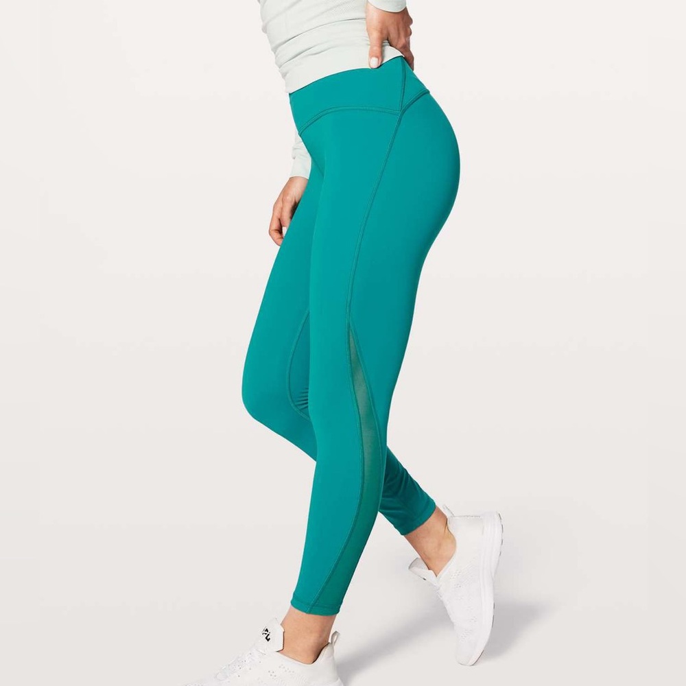 Lululemon spirit green size 4 train time leggings NWOT